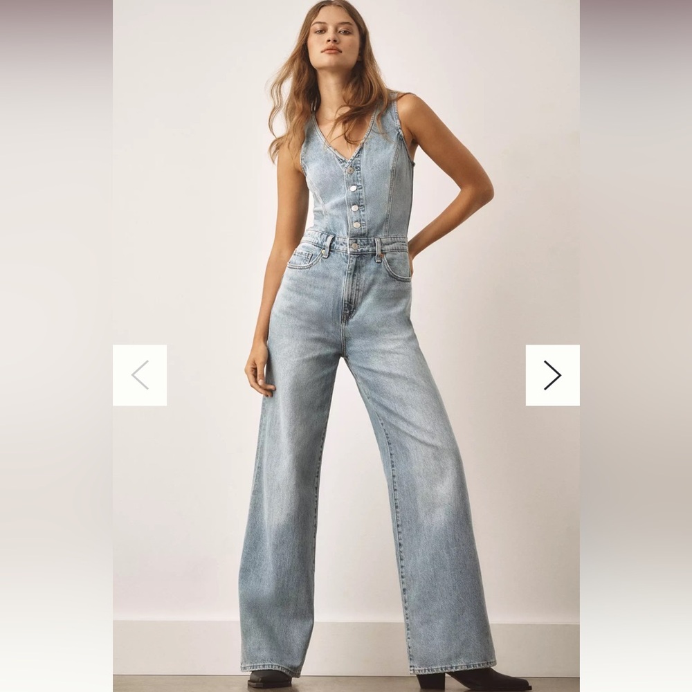 BRAND NEW DENIM JUMPSUIT 
from ANTHROPOLOGIE